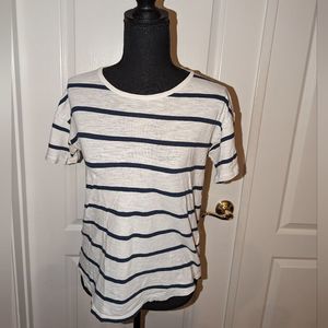 Women's Madewell navy/white striped shirt